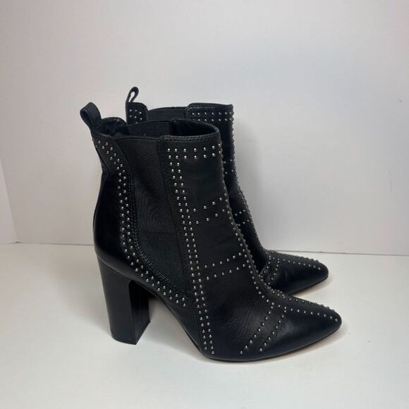 Vince Camuto Basila Studded Leather Ankle Boots Booties Womens Designer Western - Picture 7 of 12